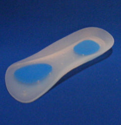 Three-quarter length silicone insole, dual density, pair